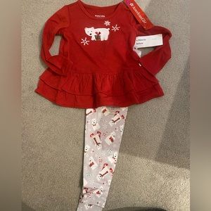 NWT American Girl Polar Bear Pajamas for girls. Red Size M (4/5)